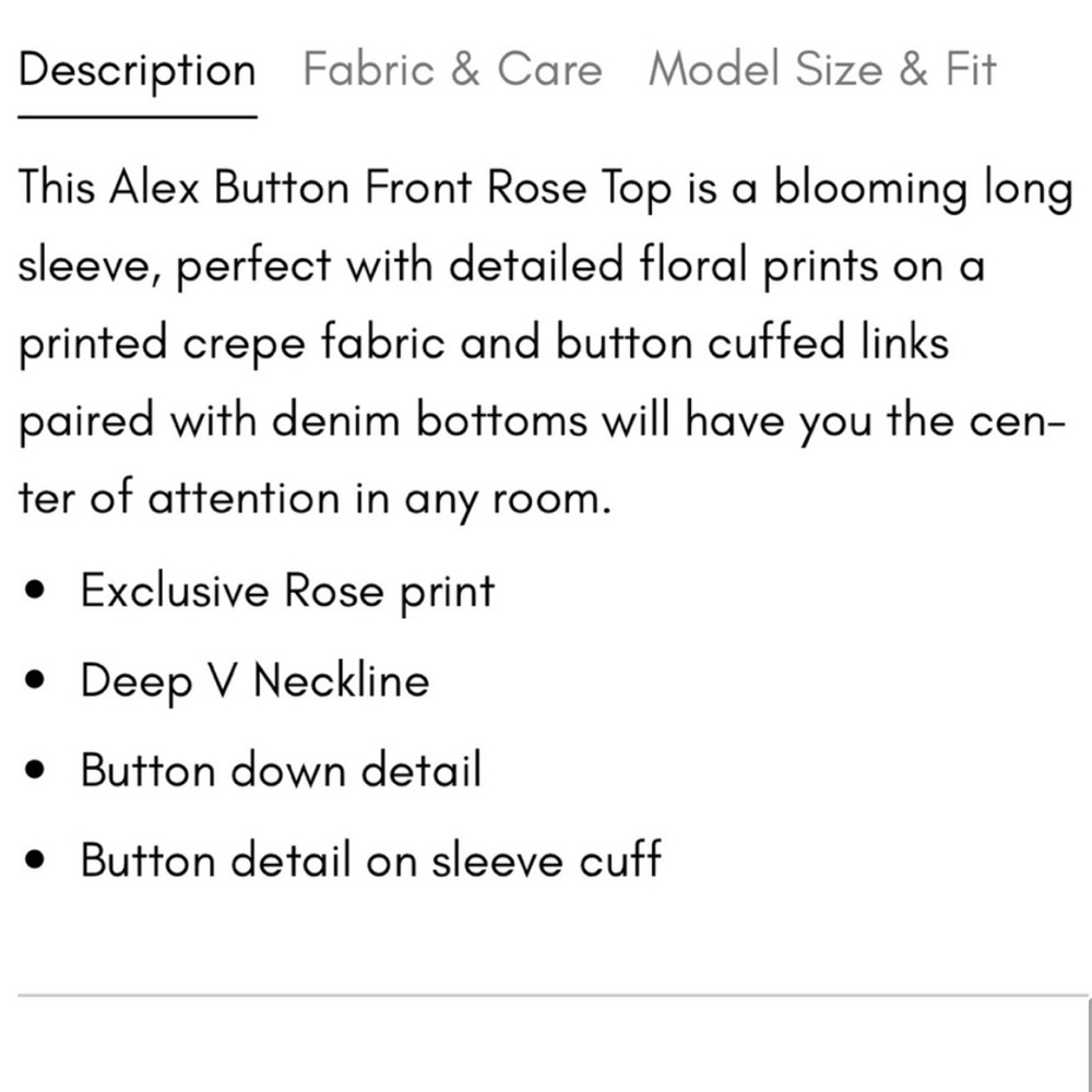 Backyard Roses by Tess Christine Alex Button Front Rose Top - Picture 13 of 15